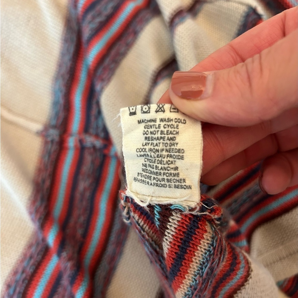 Women’s Billabong Multicolor Striped Open Cardigan Size M Western Cowgirl Boho - Picture 4 of 11